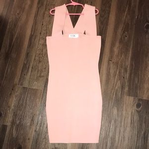 Pink Mini Body con dress, spandex material